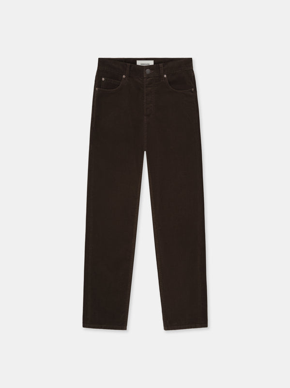 98 FIT JEANS IN BROWN CORDUROY