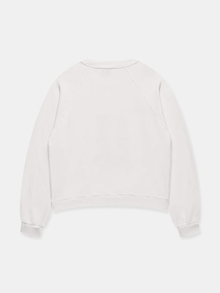 COLLAGE FLYER CREWNECK SWEATSHIRT IN WHITE