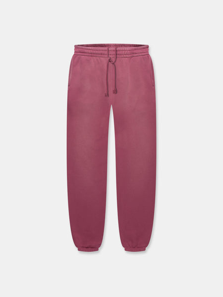 SUN FADED SWEATPANTS IN BURGUNDY