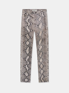 SLIM JEANS IN  NATURAL PYTHON LEATHER