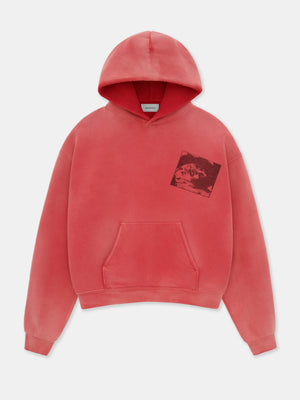 MAZE OF DEATH HOODIE IN VINTAGE CALIFORNIA RED