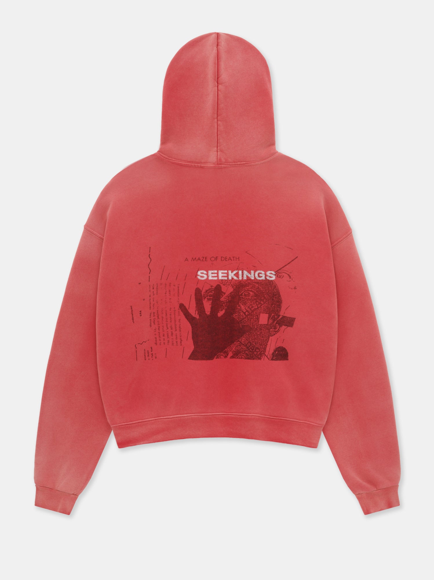 MAZE OF DEATH HOODIE IN VINTAGE CALIFORNIA RED
