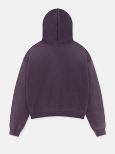 SCRIPT LOGO HOODIE IN FADED PURPLE