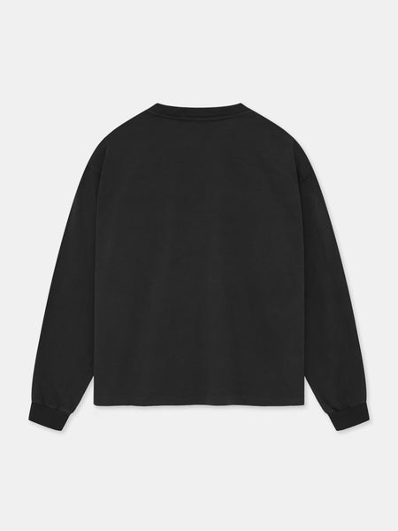 BAUHAUS L/S T-SHIRT IN WASHED BLACK