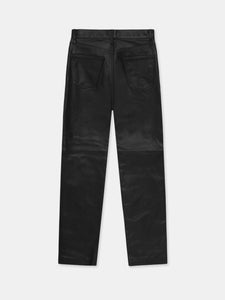 98 FIT JEANS IN GRAINED COWHIDE