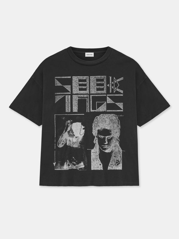 MARRY ME GG T-SHIRT IN WASHED BLACK