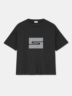 SPORT S T-SHIRT IN WASHED BLACK