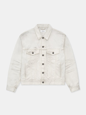 TRUCKER JACKET IN DIRTY WHITE DENIM