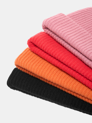 CASHMERE BLEND BEANIE IN ORANGE