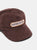 OVAL LOGO CORDUROY CAP IN CHOCOLATE BROWN