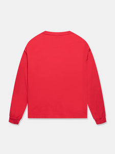 OVAL LOGO LONG SLEEVE T-SHIRT IN CALIFORNIA RED