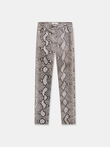SLIM JEANS IN  NATURAL PYTHON LEATHER