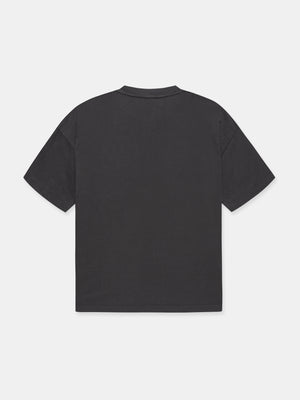 DOUBLE LOGO T-SHIRT IN WASHED BLACK