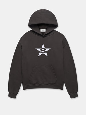 S-STAR HOODED SWEATSHIRT IN WASHED BLACK
